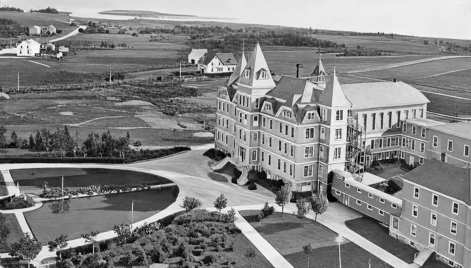 Vue aérienne du Collège