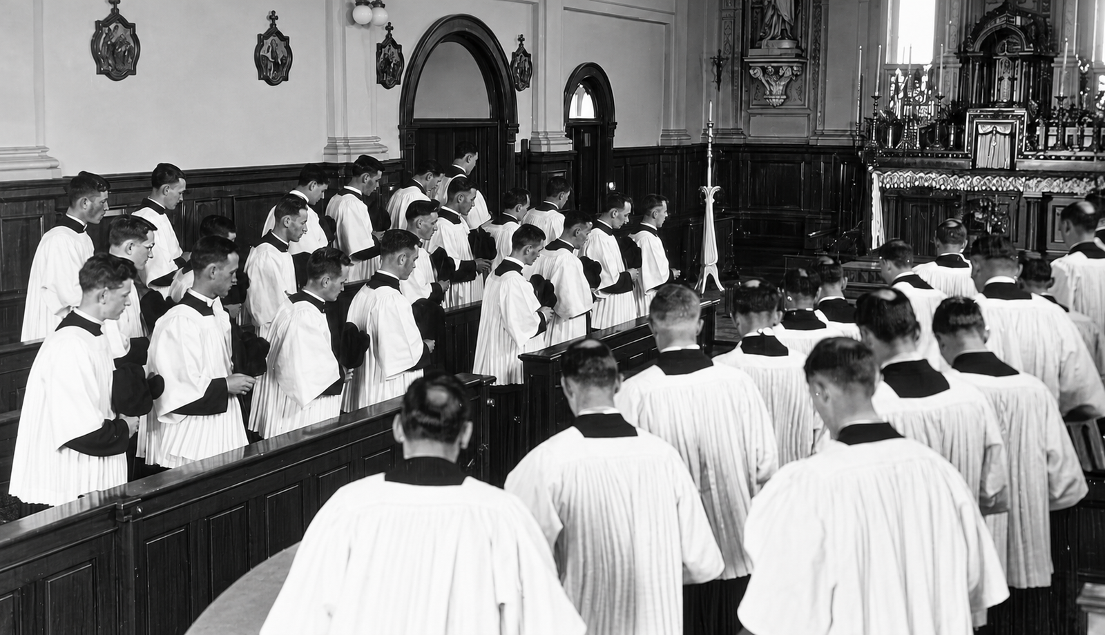 Les séminaristes à la chapelle